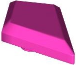 Placa Lisa Modificada 1x2 com Barra Rosa Escura