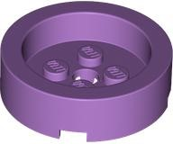 Tijolo redondo 4x4 com centro rebaixado e furo Medium Lavender