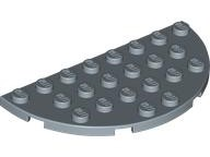 Placa redonda 4x8 Meio Círculo Sand Blue