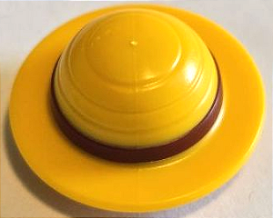 Chapéu de Palha com Cabelo Laranja Brilhante