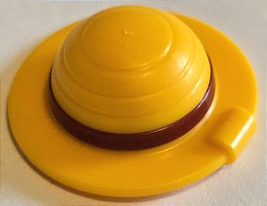 Chapéu de Palha com Barra Laranja Brilhante