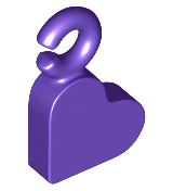 Amuleto em Forma de Coração Dark Purple