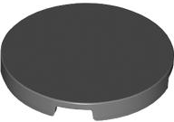 Placa Lisa Redonda 3x3 Cinza Escura