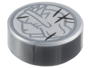 Placa Lisa Redonda 1x1 com Desenho do Rosto da Estatua da Liberdade