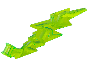 Raio angular ondulado com furo para eixo Translúcido Verde Brilhante