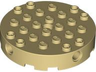 Tijolo Redondo 6x6 com Furos para Pinos Bege