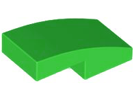 Inclinação Curva 2x1 Verde Brilhante