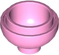 Tijolo redondo 2x2 inferior em cúpula Rosa Brilhante