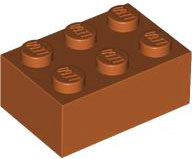 Tijolo 2x3 Dark Orange
