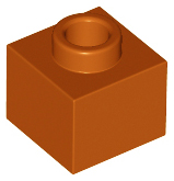 Tijolo Modificado 1x1x2/3 com Stud Aberto Dark Orange