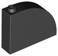 Inclinação Curva 4x1x2 2/3 com Stud Preta