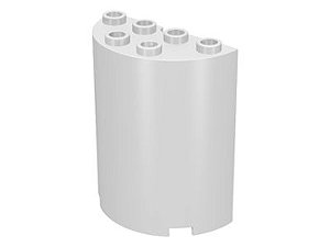 Meio Cilindro 2x4x4 Branco
