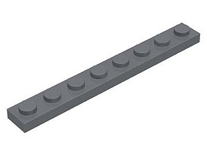 Placa 1x8 Cinza Escura