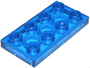 Placa 2x4 Translúcida Azul Escura