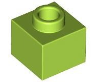 Tijolo Modificado 1x1x2/3 com Stud Aberto Verde Limão