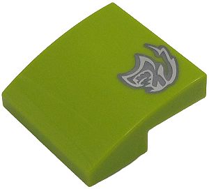 Inclinação Curva 2x2 Verde Limão com Logo do Dodge SRT Hellcat Lado Direito