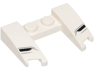 Cunha 3x4x2/3 Branca com Listras Pretas e Cinza Escura