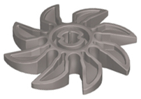 Hélice 8 pás 5D Flat Silver