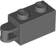 Tijolo Modificado 1x2 com alça Cinza Escuro