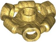 Anel Porta Arma com 3 Barras e 3 Furos para Barras Dourado Perolado