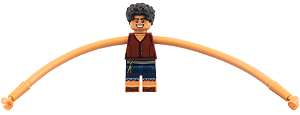 Minifigura Lego One Piece - Monkey D. Luffy - Braços Esticados