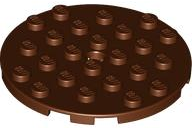 Placa redonda 6x6 Marrom