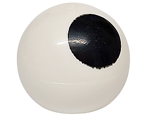 Bola com Encaixe para Eixo Branca e desenho de Bola Preta