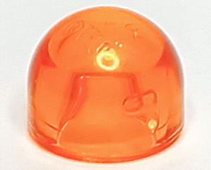 Tijolo Redondo com Topo em Forma de Cúpula 1x1x2/3 Translúcido Laranja