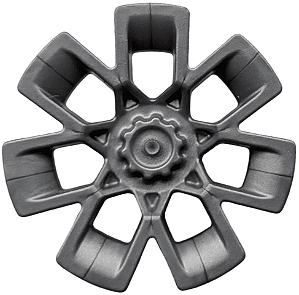 Calota Plana com 7 raios sem aro - para roda 7056 Flat Silver