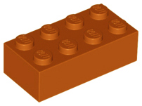 Tijolo 2x4 Dark Orange