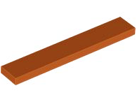 Placa Lisa 1x6 Dark Orange