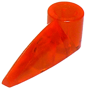 Dente com encaixe para eixo Translúcido Neon Orange
