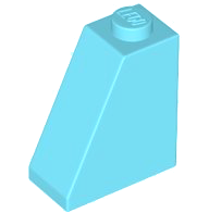 Tijolo Inclinado 65 2x1x2 Medium Azure