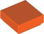 Placa Lisa 1x1 Reddish Orange