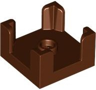 Caixa 2x2x1 (metade) com pino e 4 suportes de canto Marrom