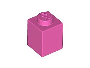 Tijolo 1x1 Cor de Rosa Escuro