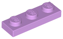 Placa 1x3 Medium Lavender