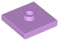 Placa Modificada 2x2 com conector no centro Medium Lavender