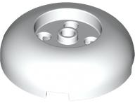 Tijolo redondo 4x4 cúpula superior com centro rebaixado 2x2 Branco