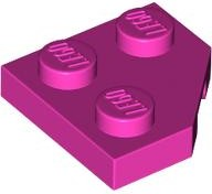 Placa com Canto Cortado 2x2 Dark Pink