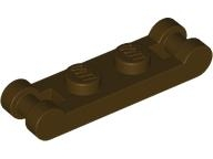Placa Modificada 1x2 com Alças nas Extremidades Marrom Escura