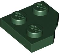 Placa com Canto Cortado 2x2 Verde Escura