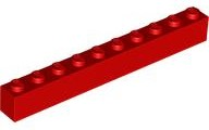 Tijolo 1x10 Vermelho