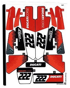 Cartela de Adesivo Set 42238 Technic Riding Cycle- M