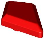 Placa Lisa Modificada 1x2 com Barra Vermelha