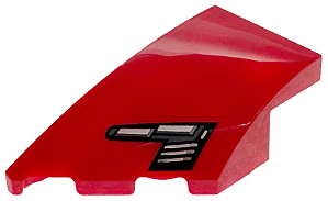 Cunha 4x2 Esquerda sem Pinos Vermelha com Desenho de Farol da Ferrari SF90