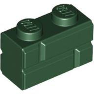 Tijolo Modificado 1x2 Verde Escuro