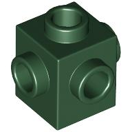 Tijolo Modificado 1x1 com Studs em 4 Lados e no topo Verde Escuro