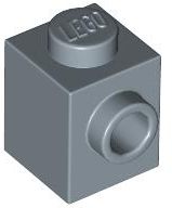 Tijolo Modificado 1x1 Com Furo Lateral Sand Blue