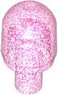 Barra com Extremidade Formato Capa de Lâmpada Translúcida Rosa Escura Cetim